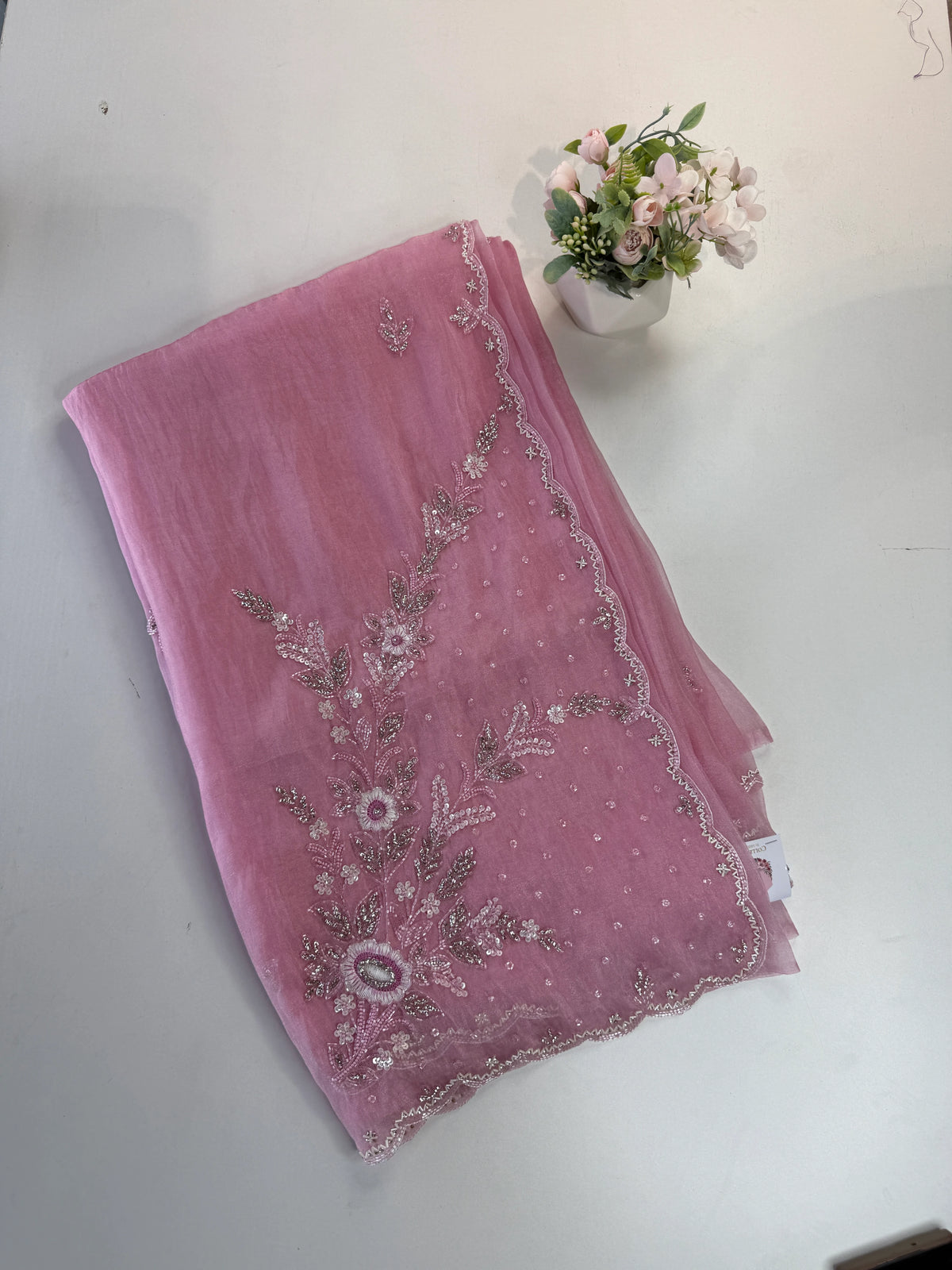 Korean Organza Saree/HW402