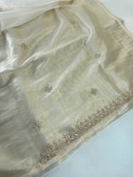 Tissue Organza party wear saree/PE92