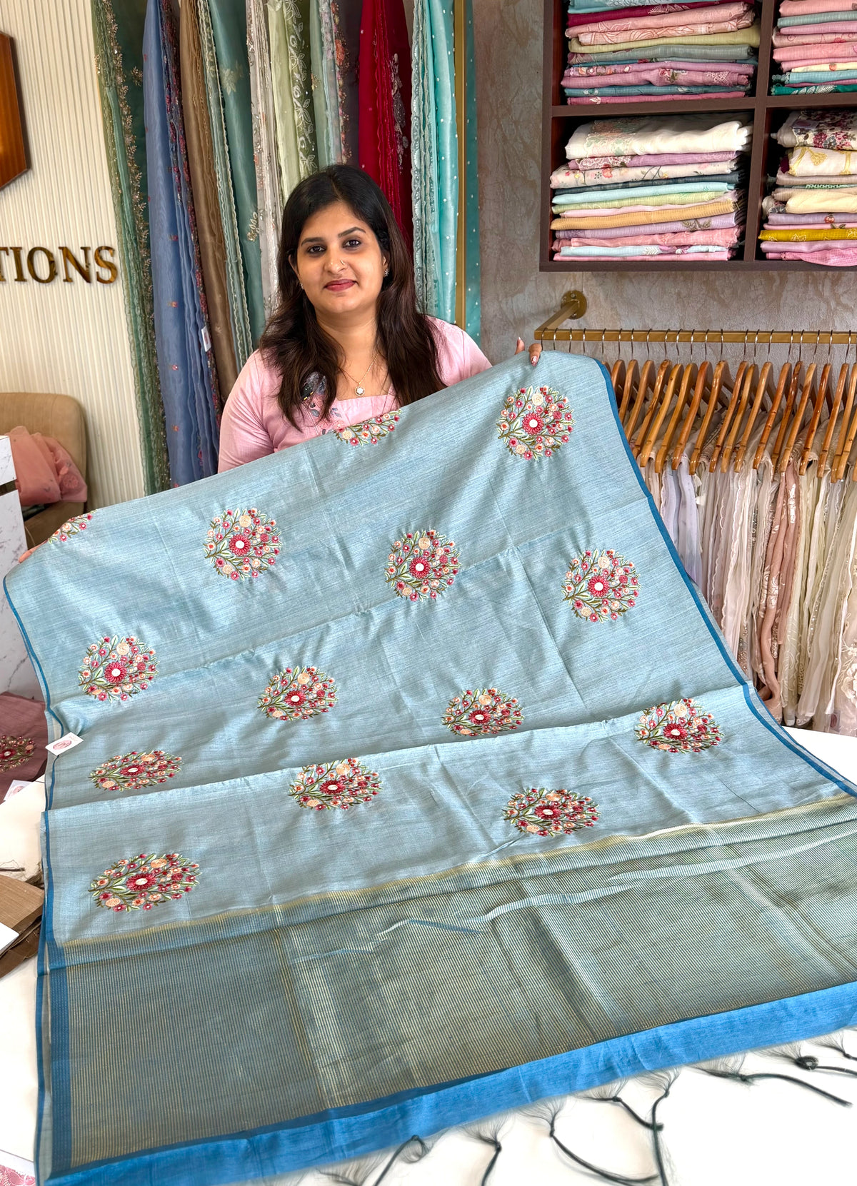 Chanderi blended saree/ KK35