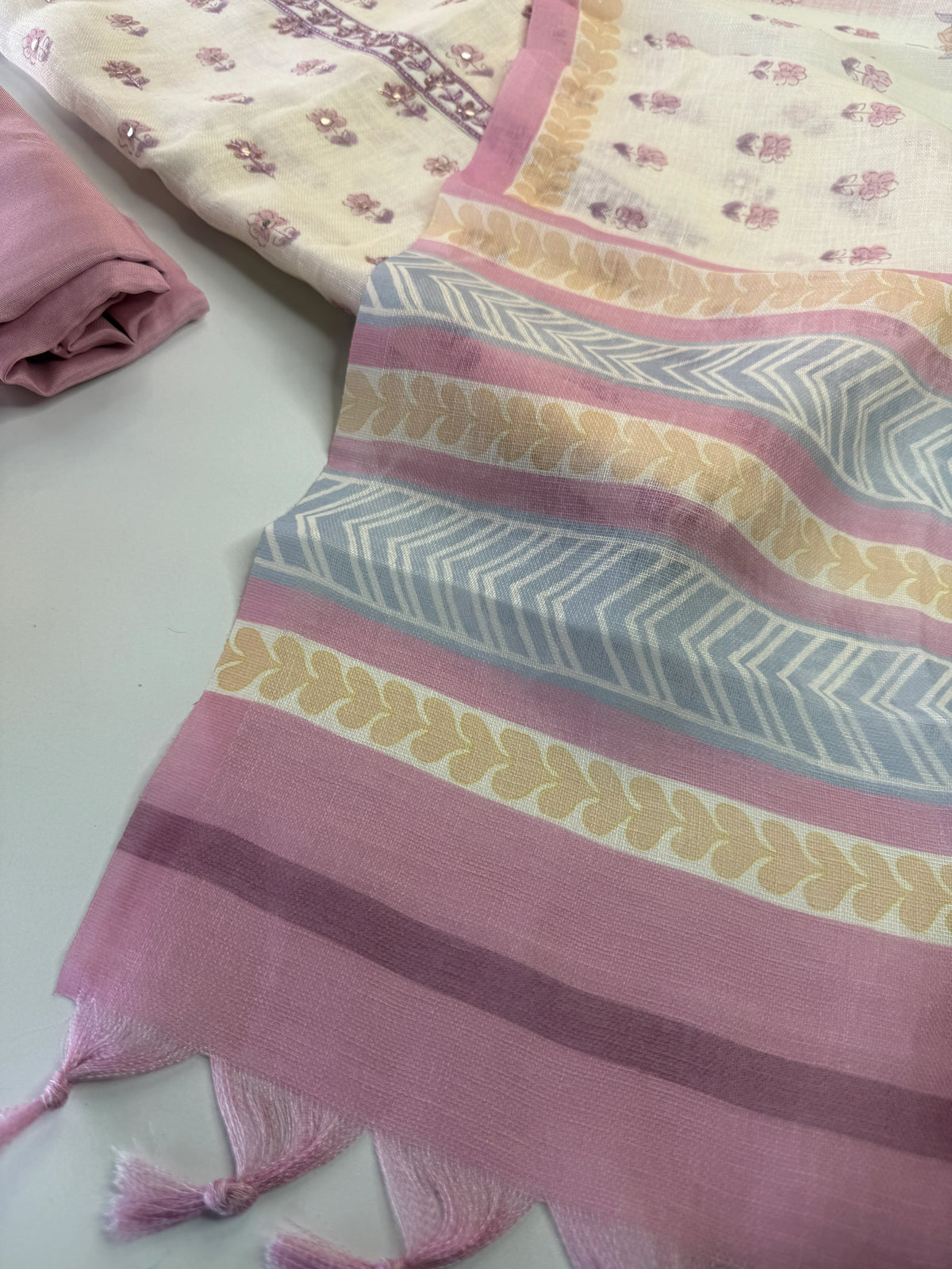 Linen cotton unstitched salwar set / NC302