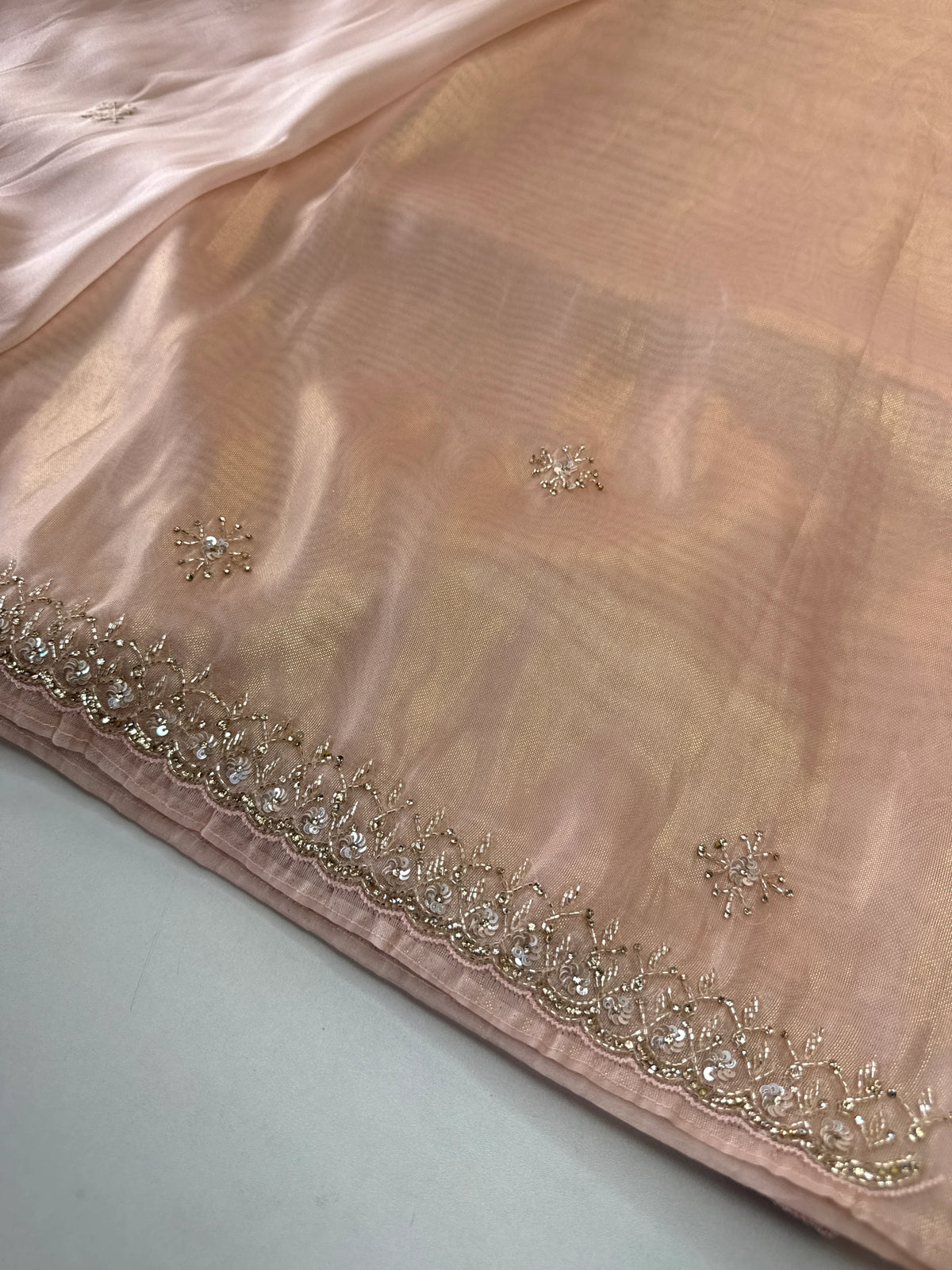Tissue Organza party wear saree/PE92