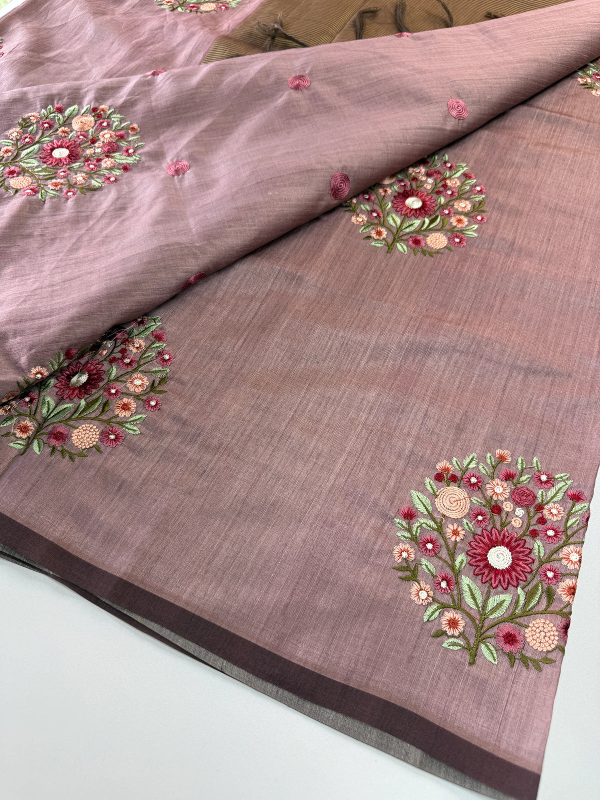 Chanderi blended saree/ KK35