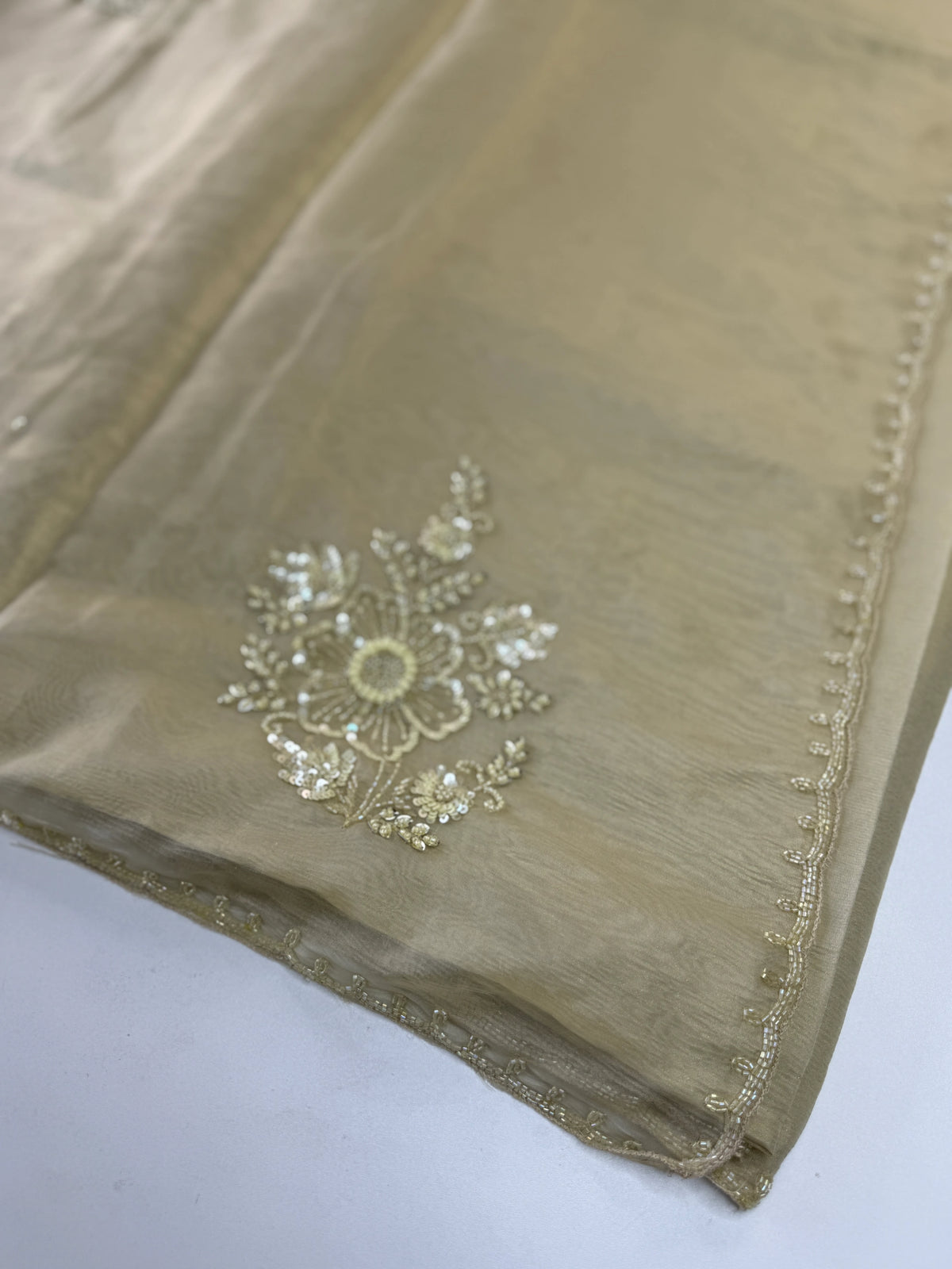 Fancy crushed Organza Saree/ HW490
