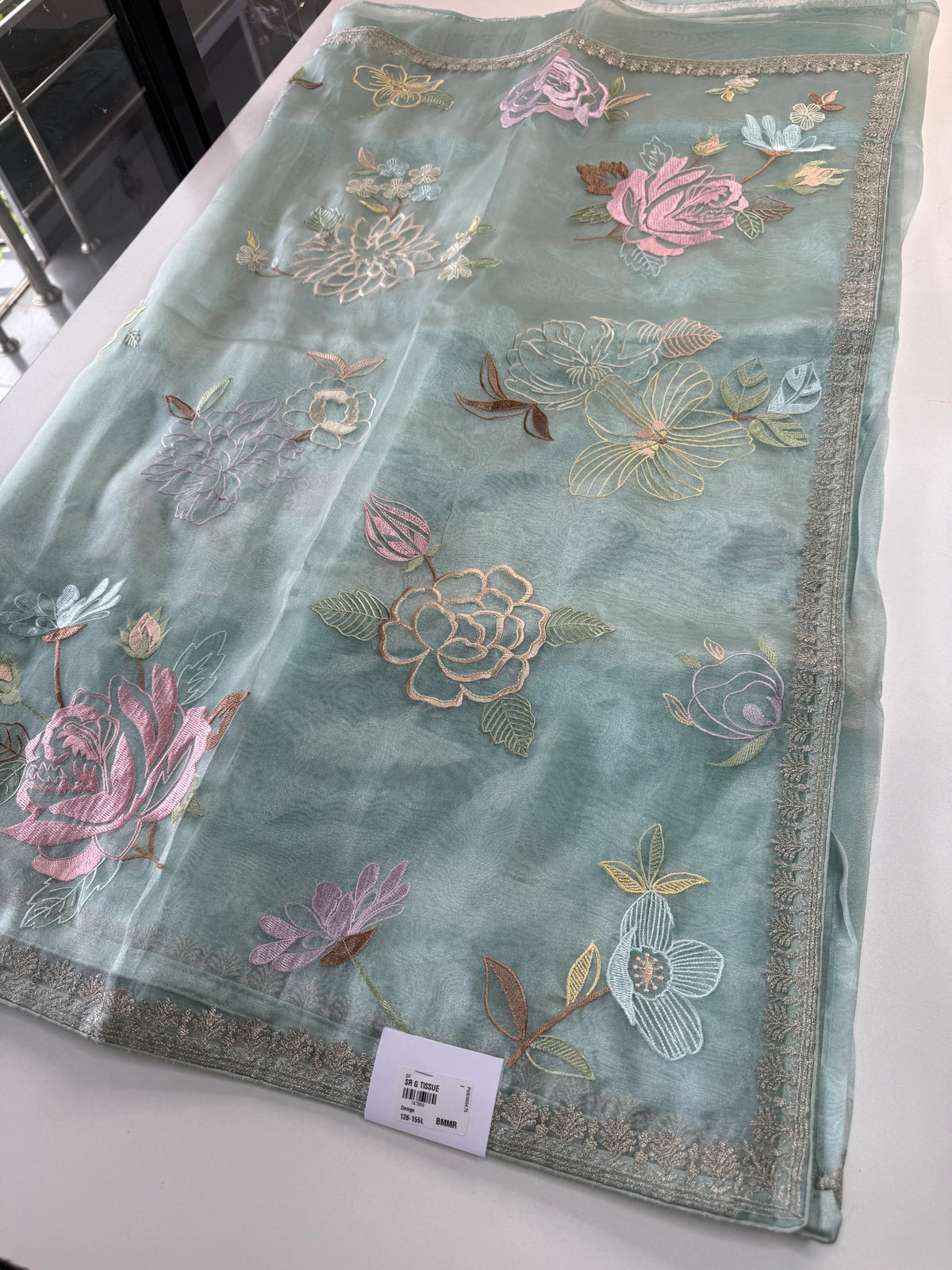 Glass Organza Saree/ 155L