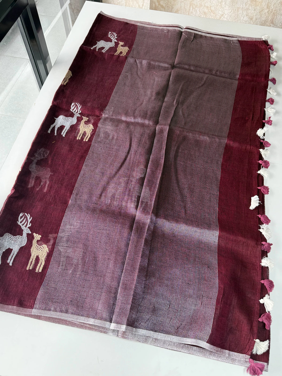 linen Saree/1116