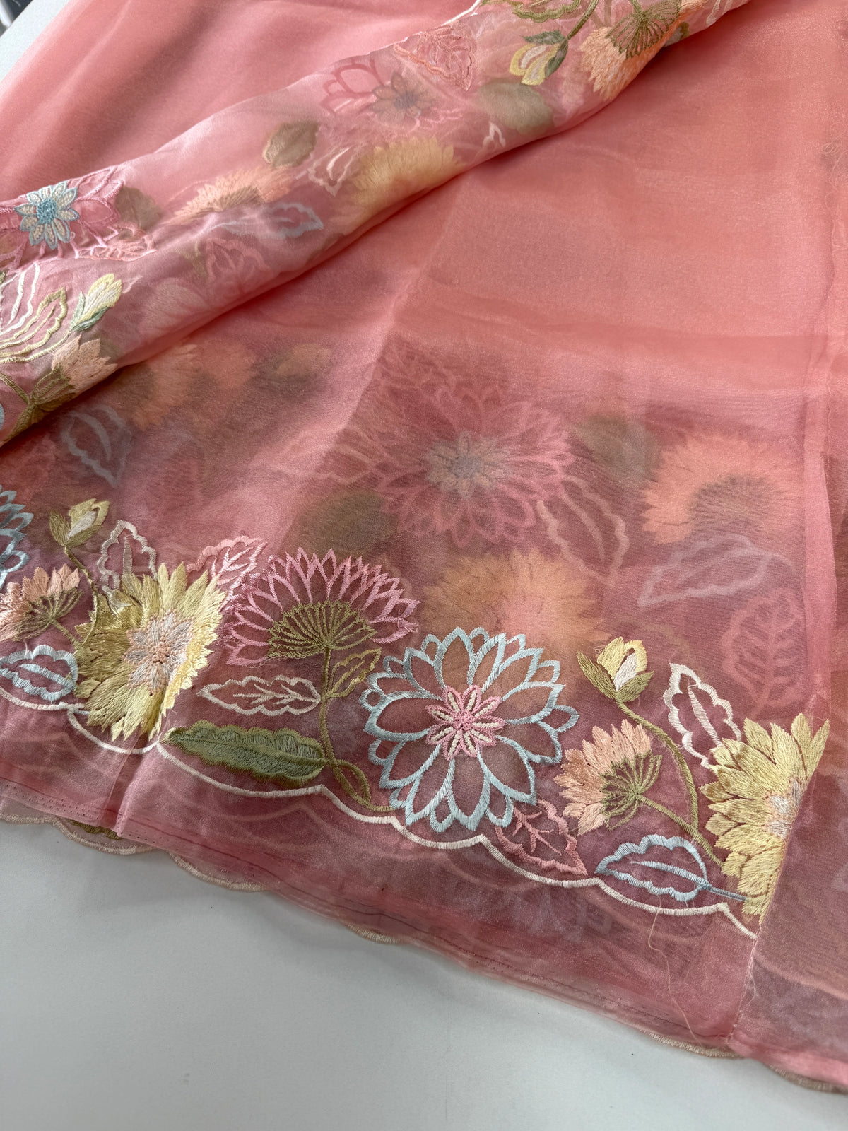 Glass organza Saree/ 155G