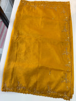 Crushed crape saree/HW324
