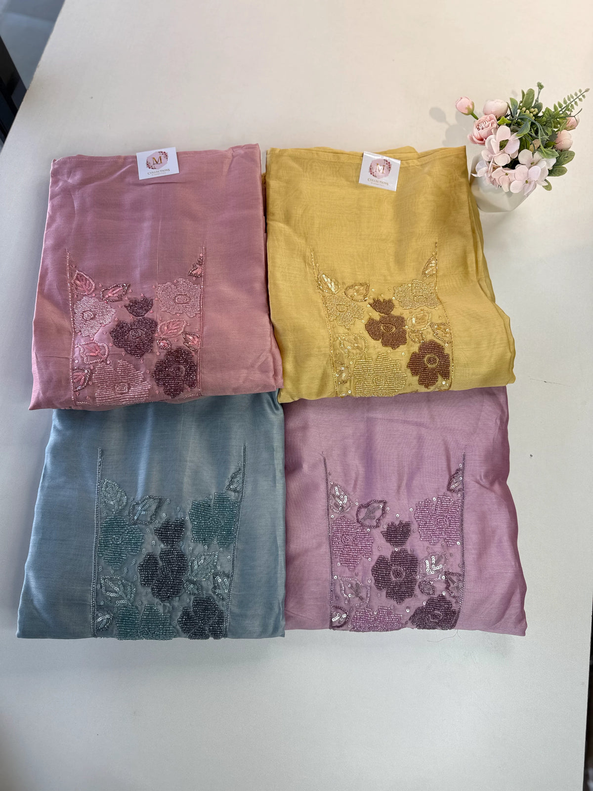 Chanderi silk salwar set unstitched/U5303