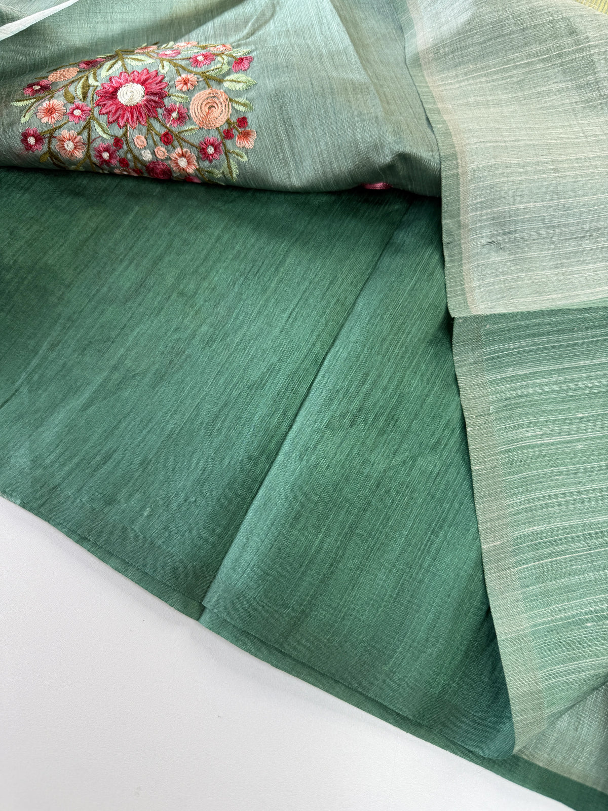 Chanderi blended saree/ KK35