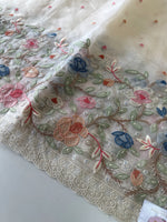 Glass Organza Saree/ 155A