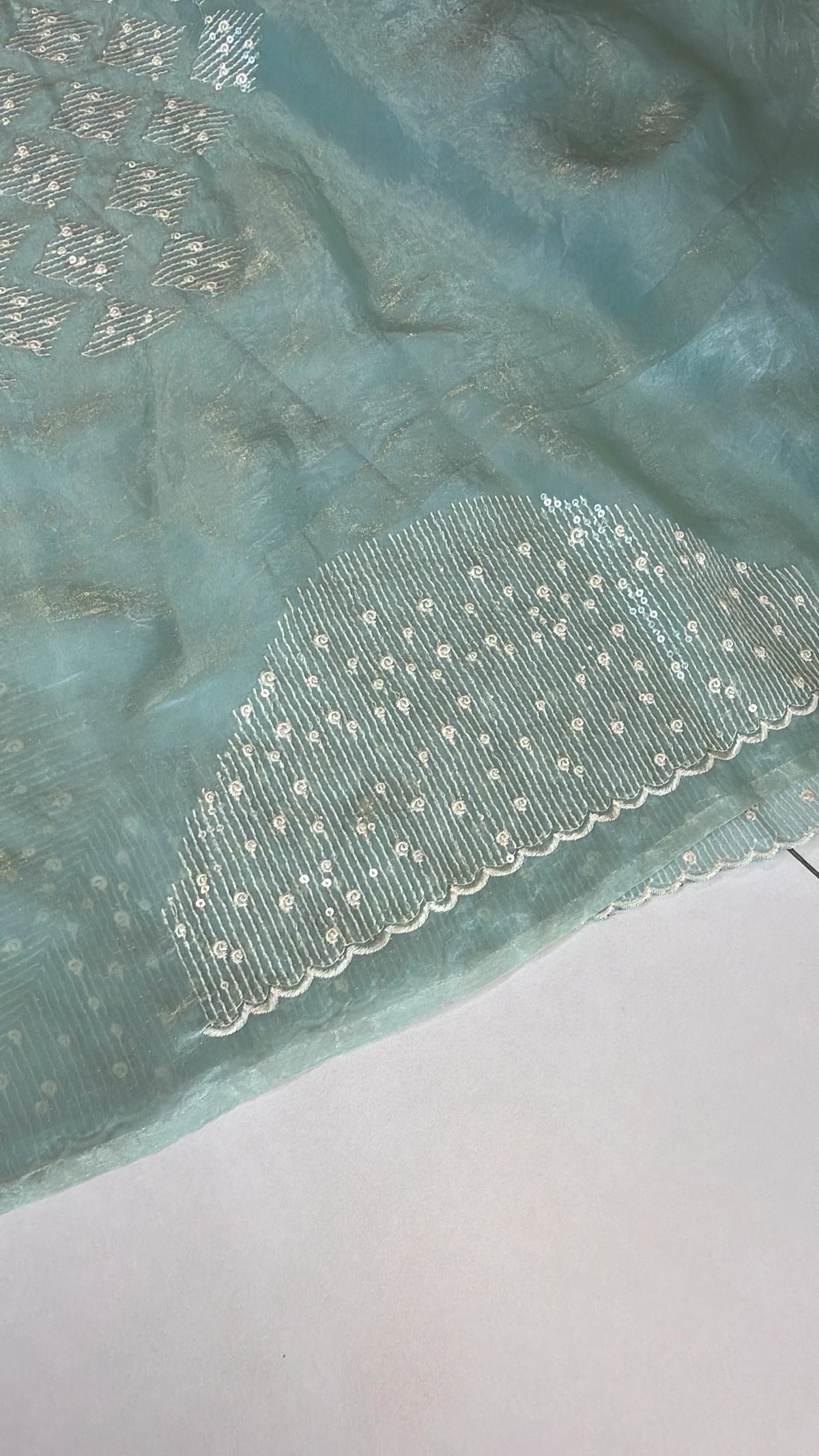 Satin organza saree/ 5509