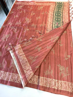 Soft semi Tussar saree/ D521