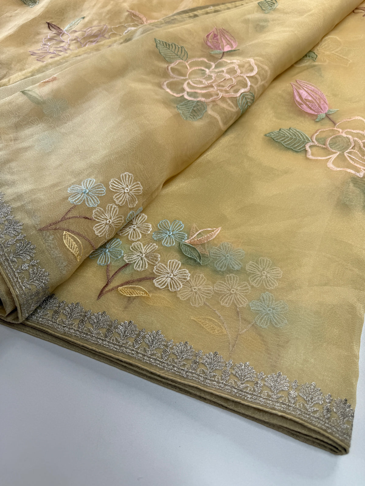 Glass Organza Saree/ 155L