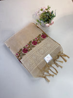 Tissue linen blended Saree/564B
