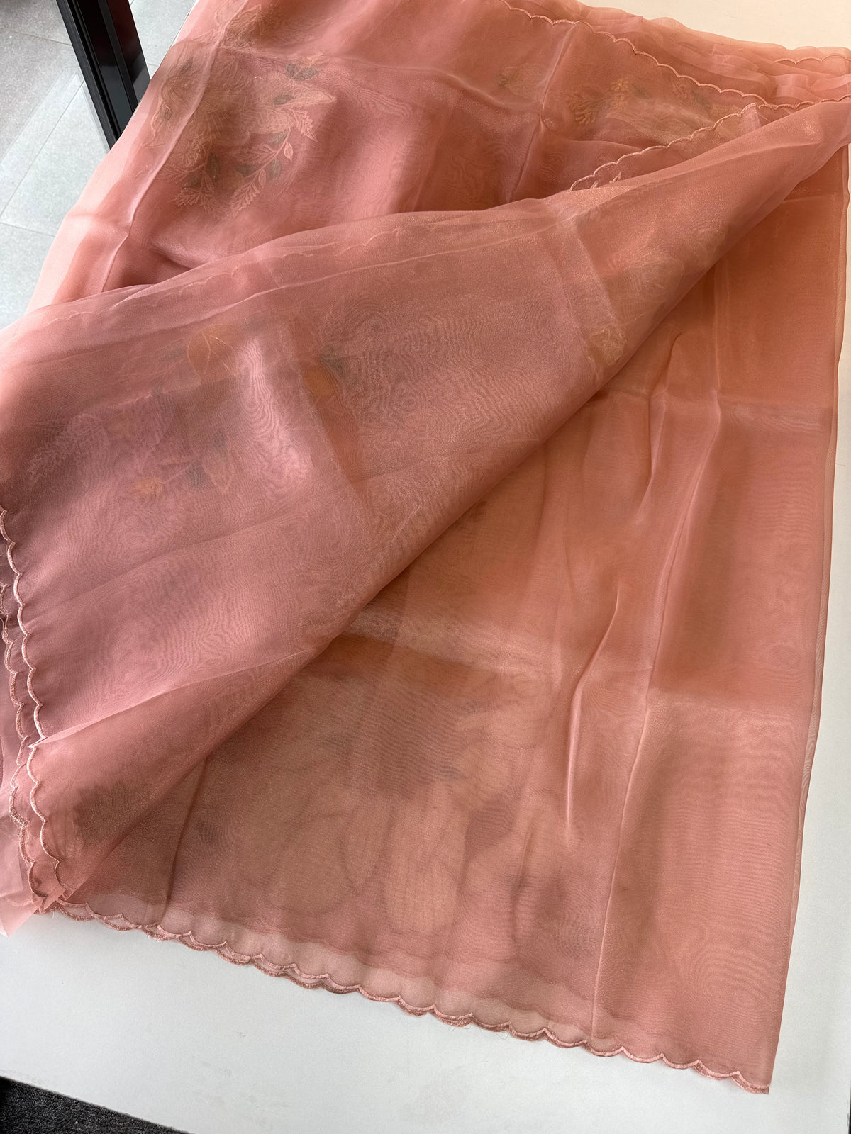 Glass Organza Saree/4435