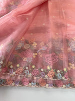 Glass organza saree/ 155B