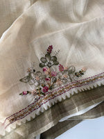 Tissue Linen Saree/ KM4080