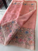 Glass Organza Saree/ 155A