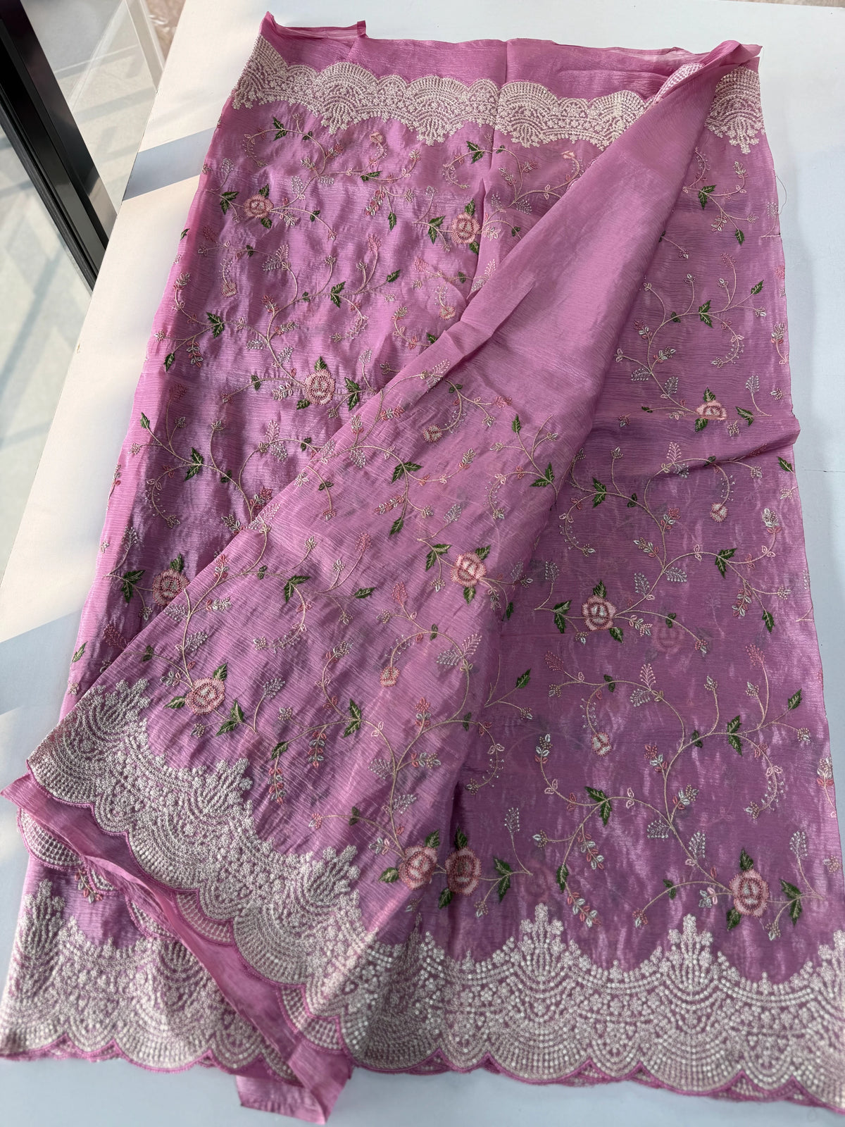 Crushed Crape Saree/ SC75
