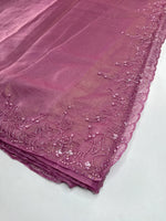 Crushed organza saree/HW344