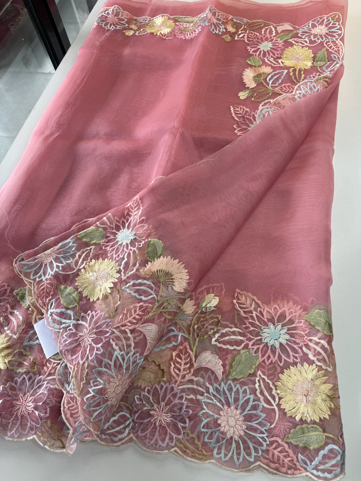 Glass organza Saree/ 155G