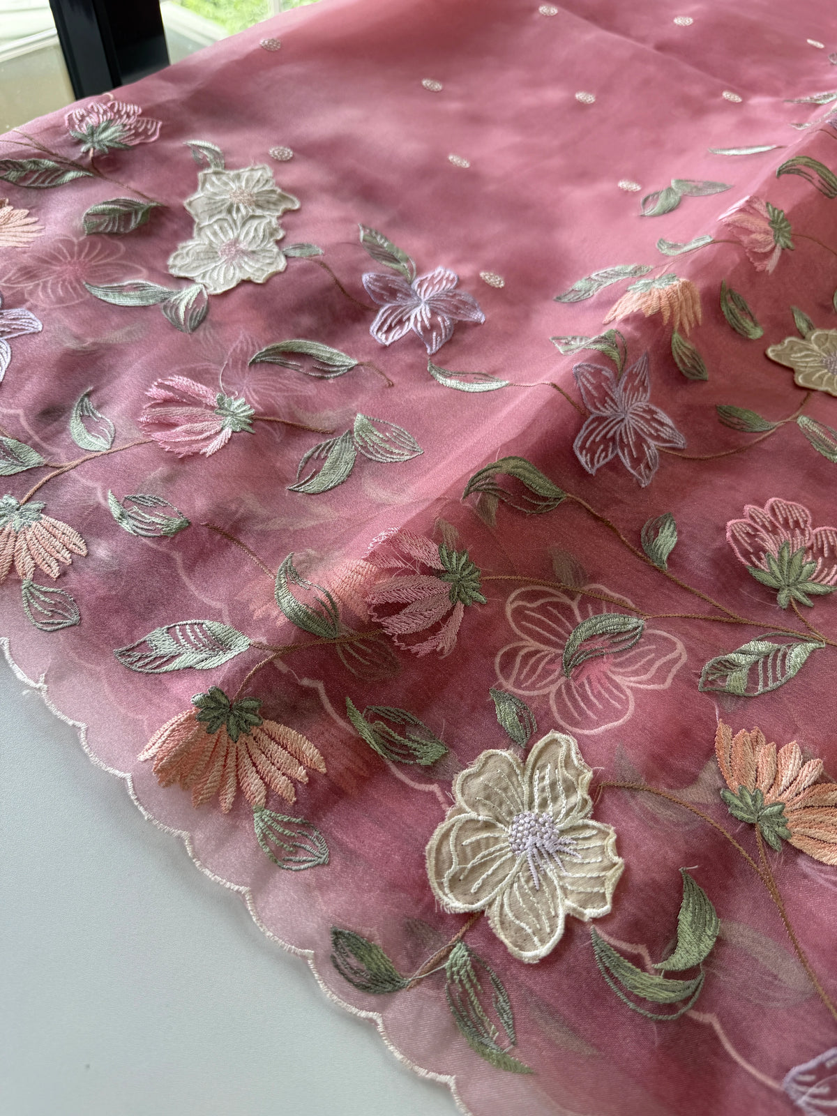 Glass organza Saree/ 155F
