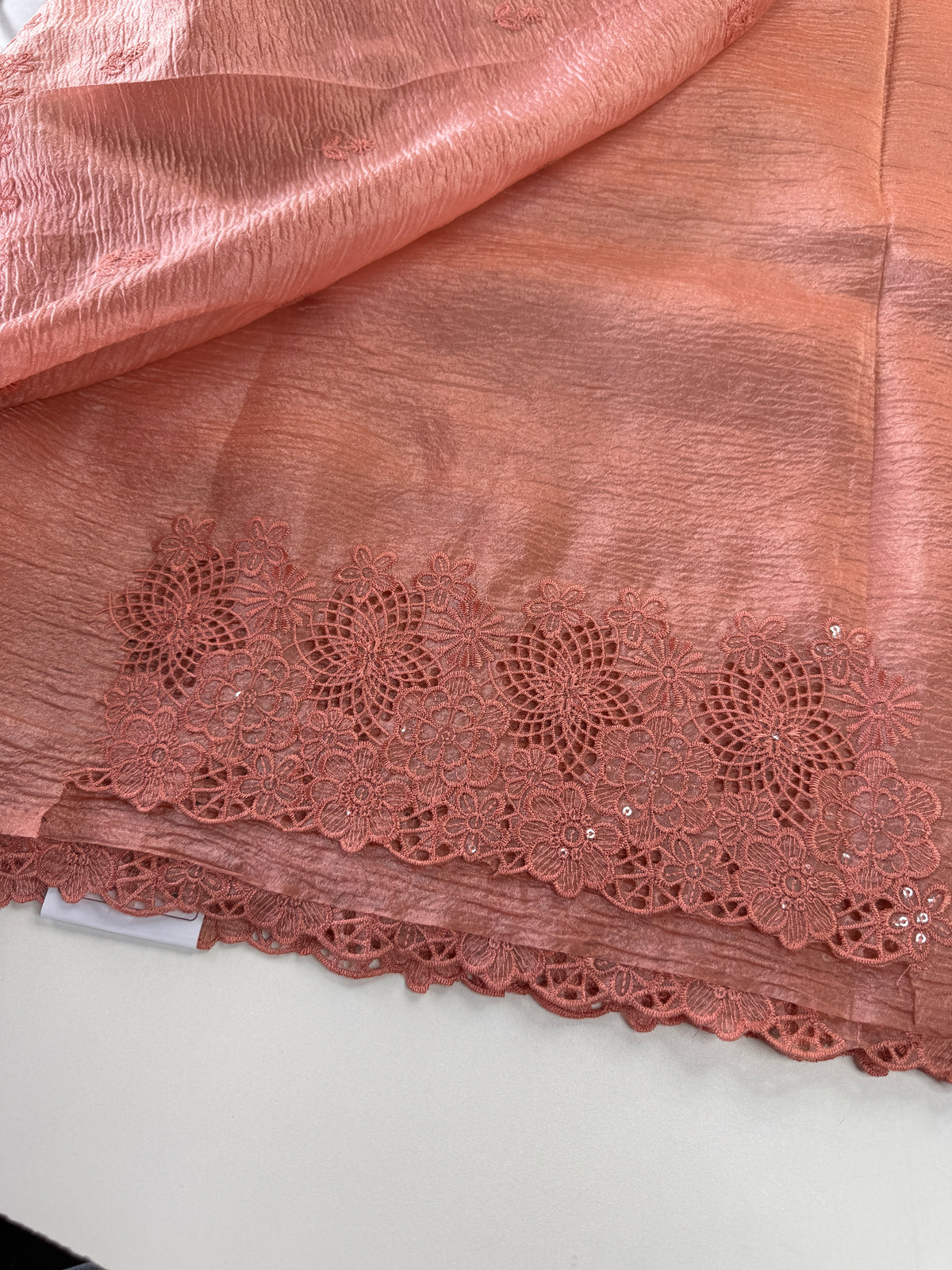 Crushed crape saree/ CW140