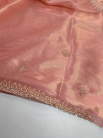 Tissue Organza party wear saree/PE92