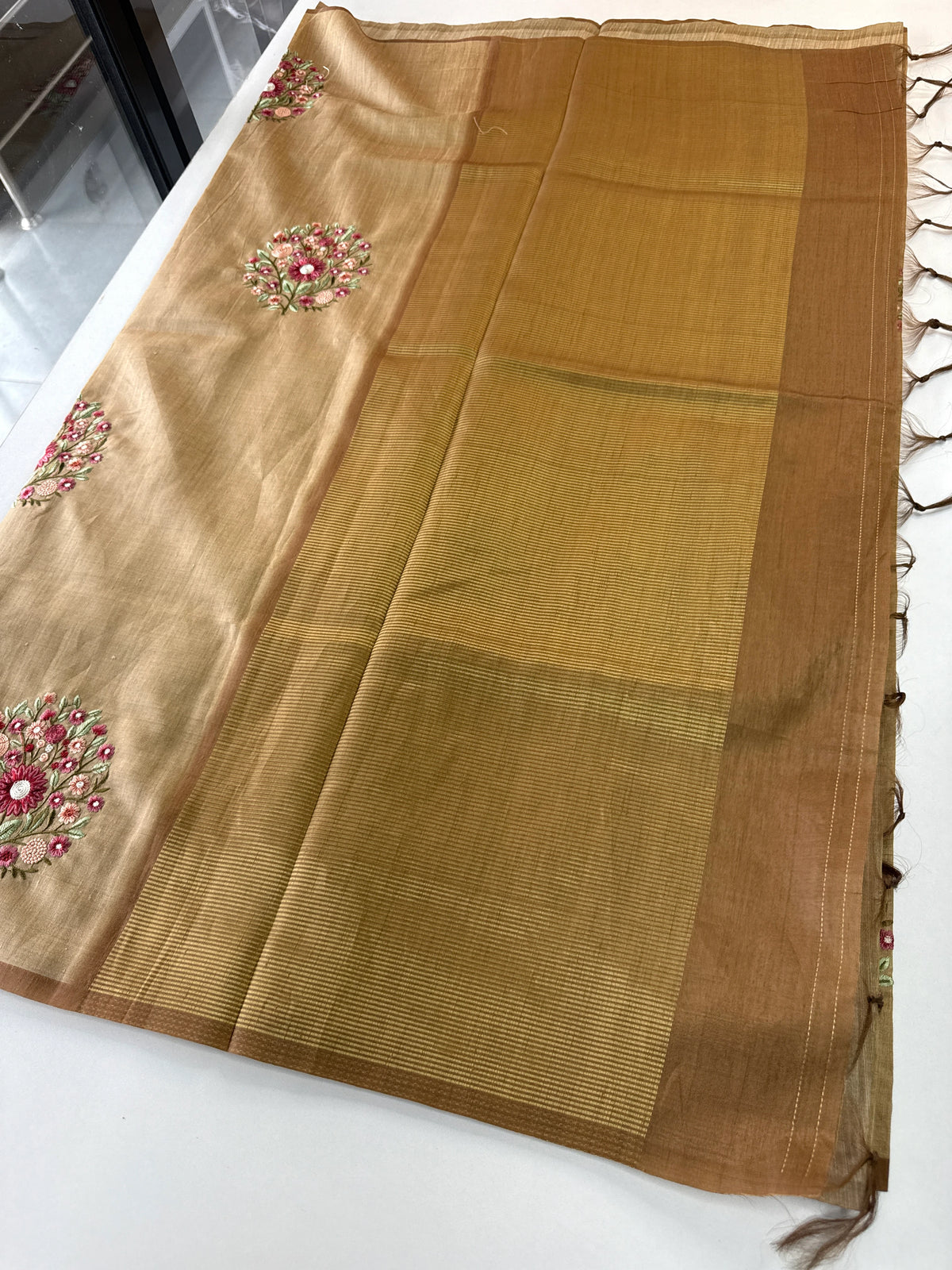 Chanderi blended saree/ KK35