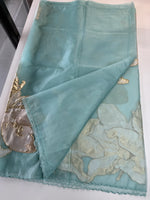 Soft oragnza saree/LK50
