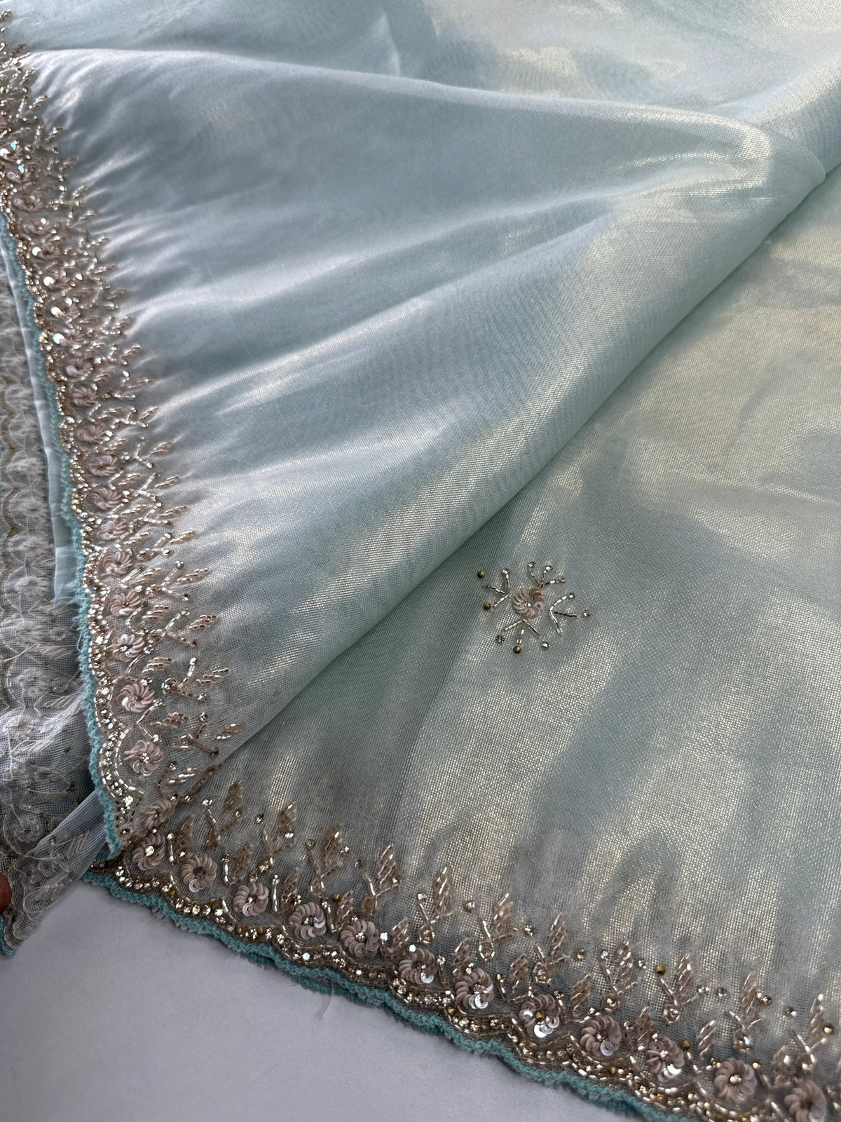 Tissue Organza party wear saree/PE92