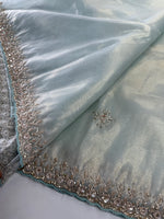 Tissue Organza party wear saree/PE92