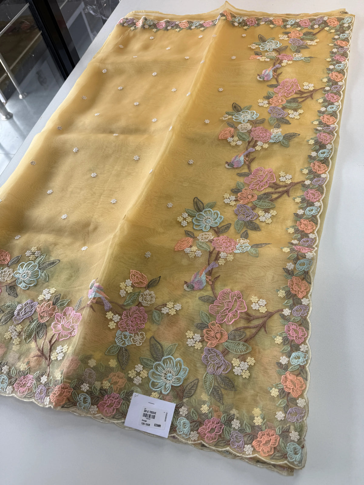 Glass organza saree/ 155B