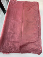 Crushed organza saree/HW344
