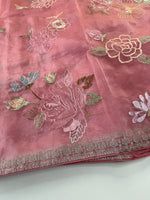 Glass Organza Saree/ 155L