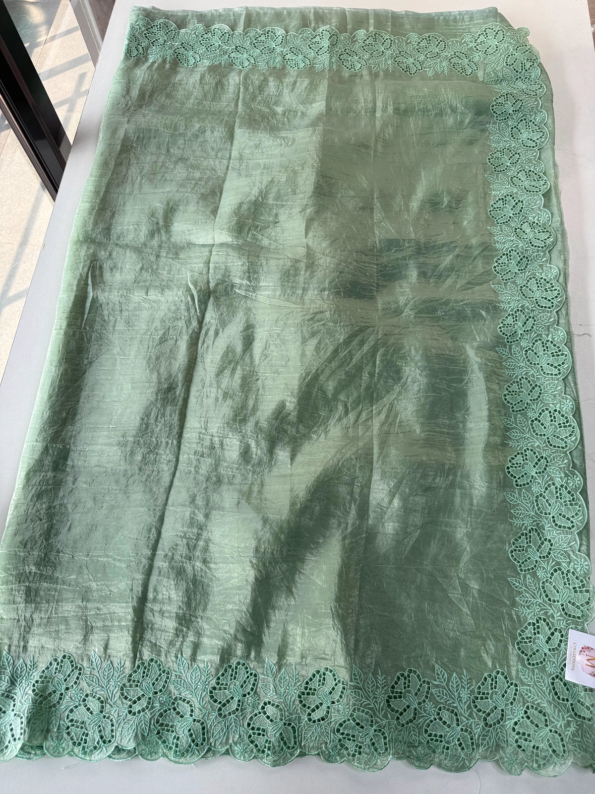 Crushed Organza Saree/ PN562