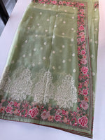 Crushed crape saree /SC222
