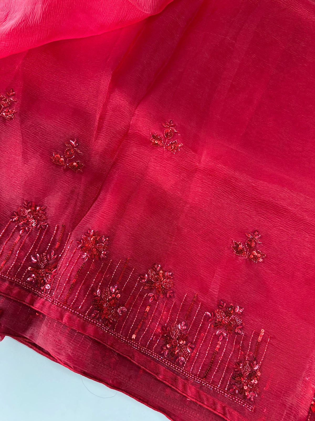 Crushed Tissue Saree /MW062