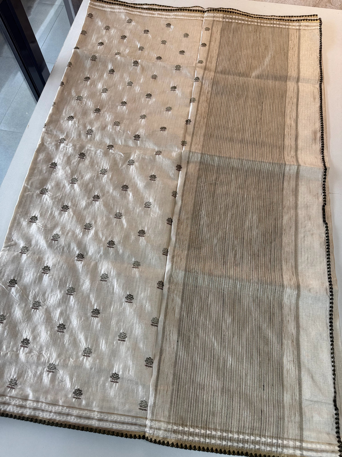 Semi Tussar Saree/ Fc35