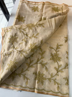 Tissue linen blend saree /SR580