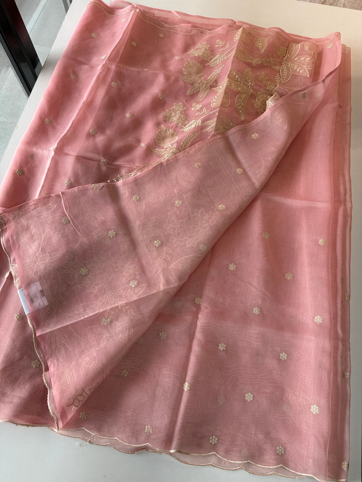 Chanderi Tissue Blend saree/ RF54