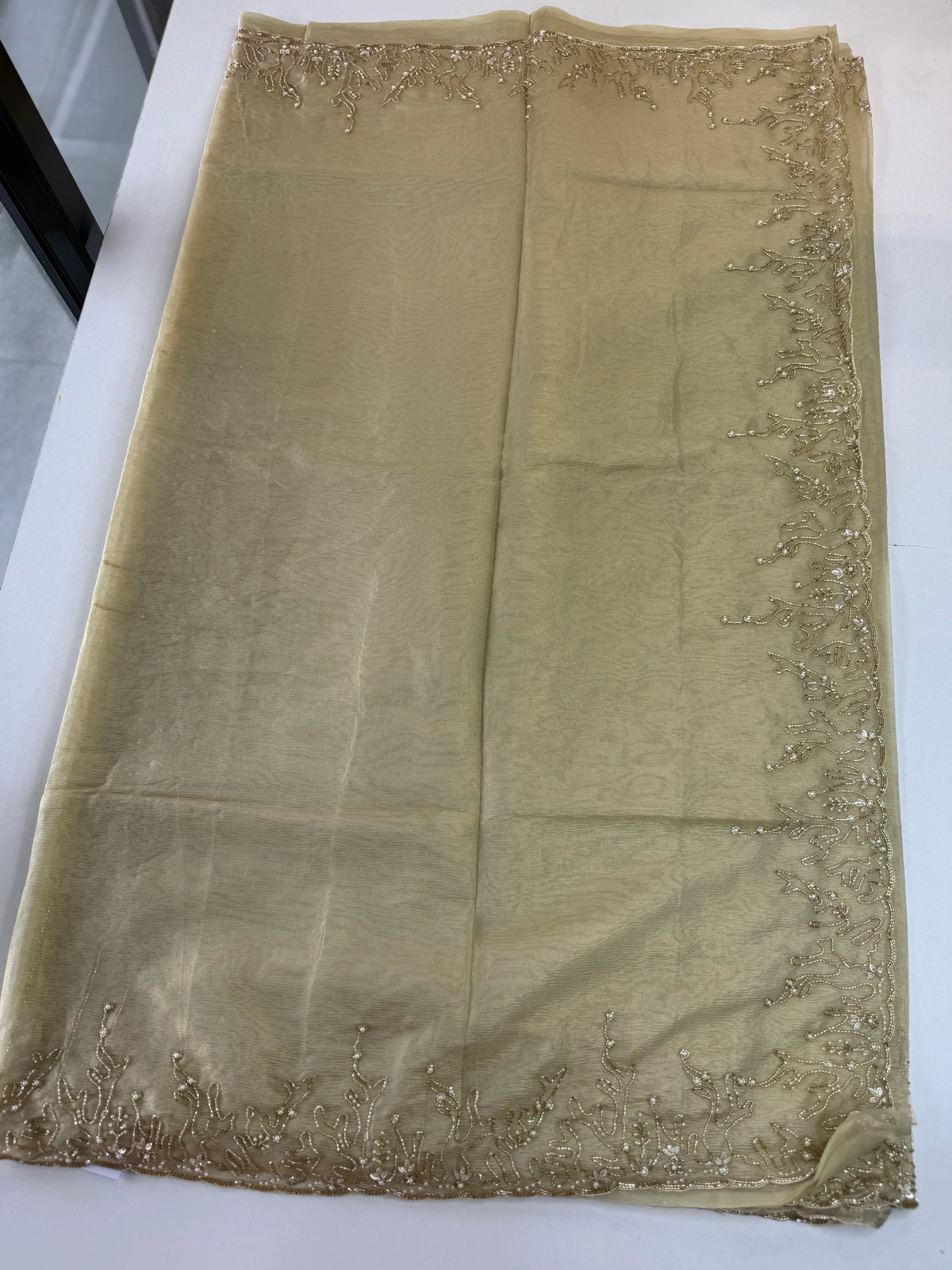 Crushed organza saree/HW344