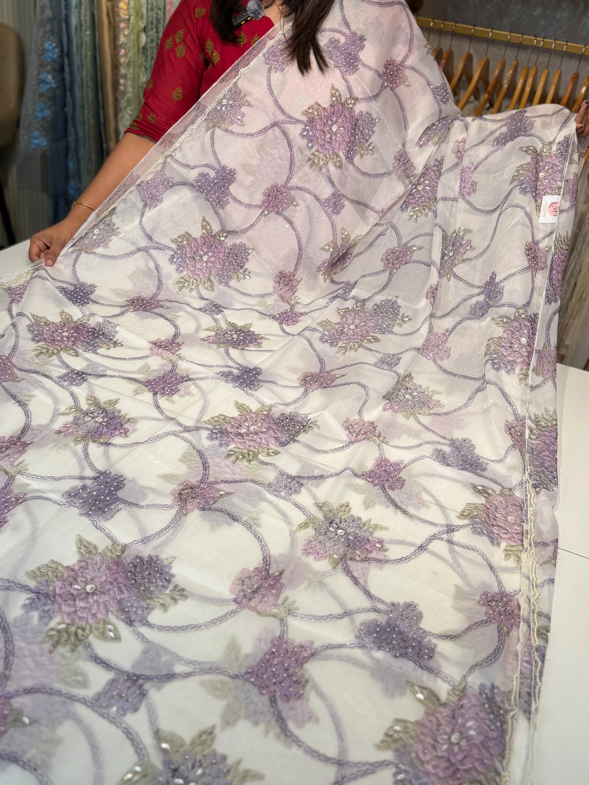 Georgette Organza Saree/ DD32