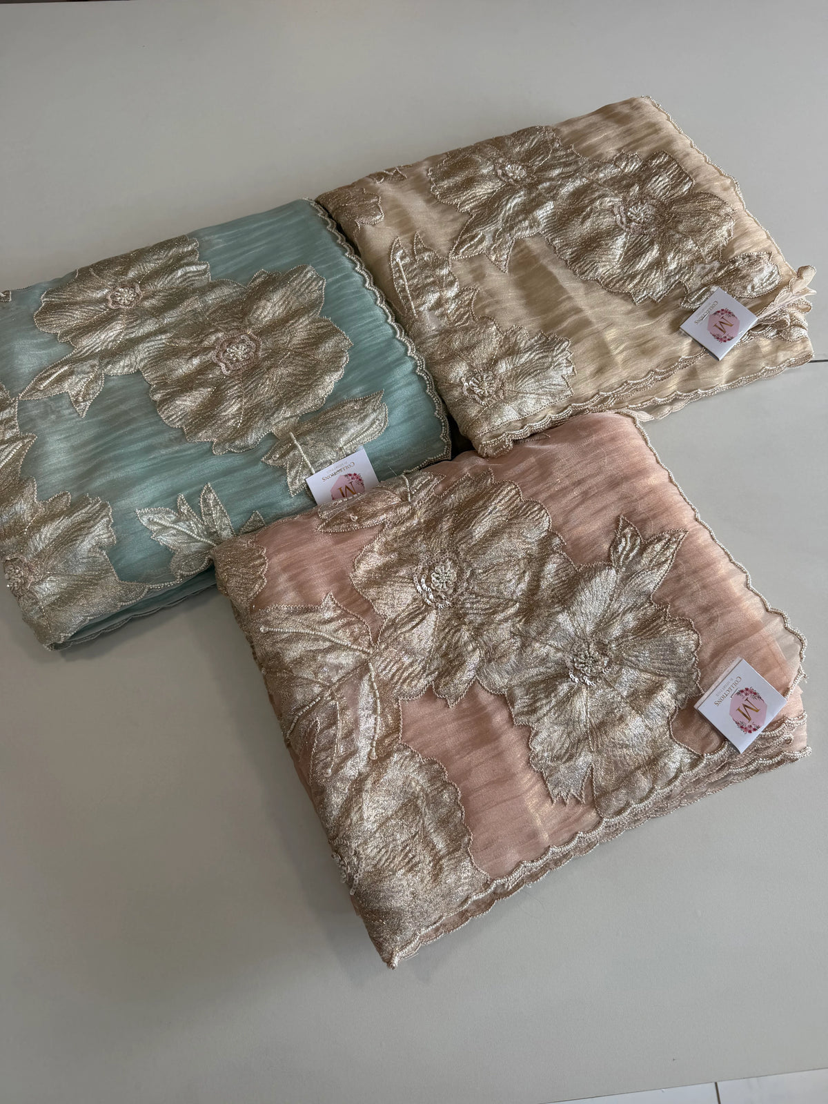 Crushed Organza Saree/ AM118