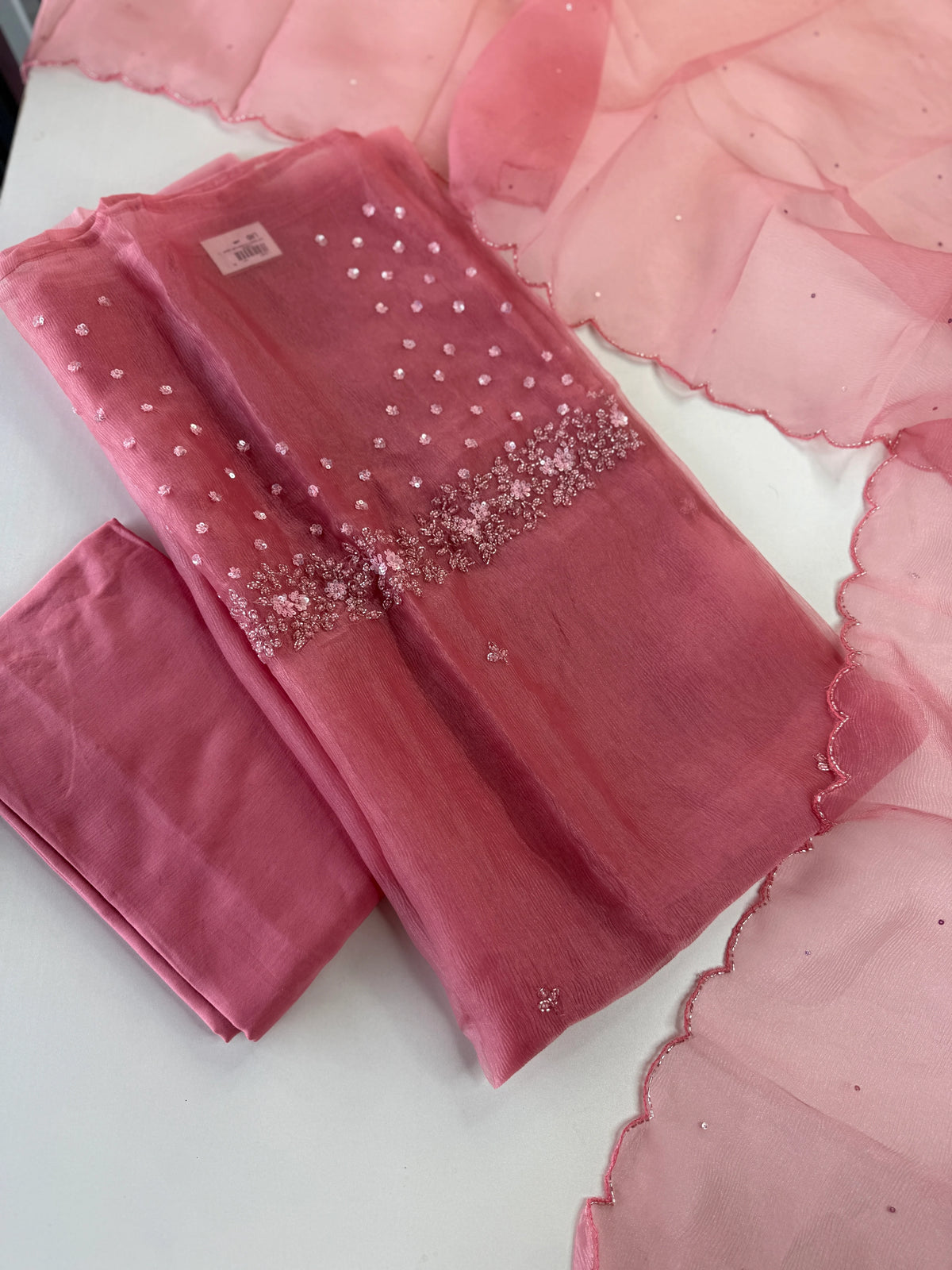 Crushed Tissue unstitched salwar set /298B