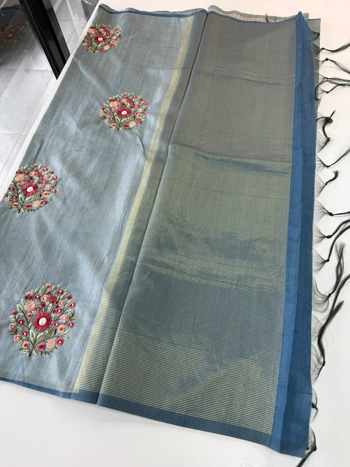 Chanderi blended saree/ KK35