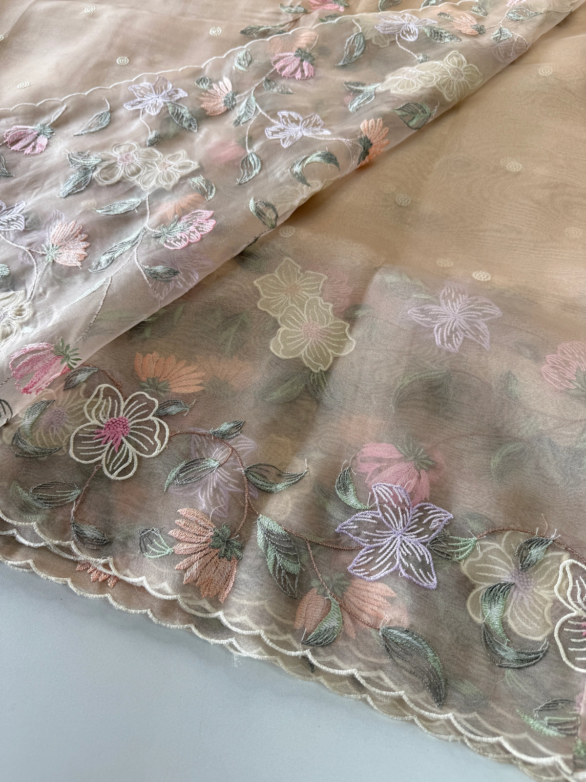 Glass organza Saree/ 155F