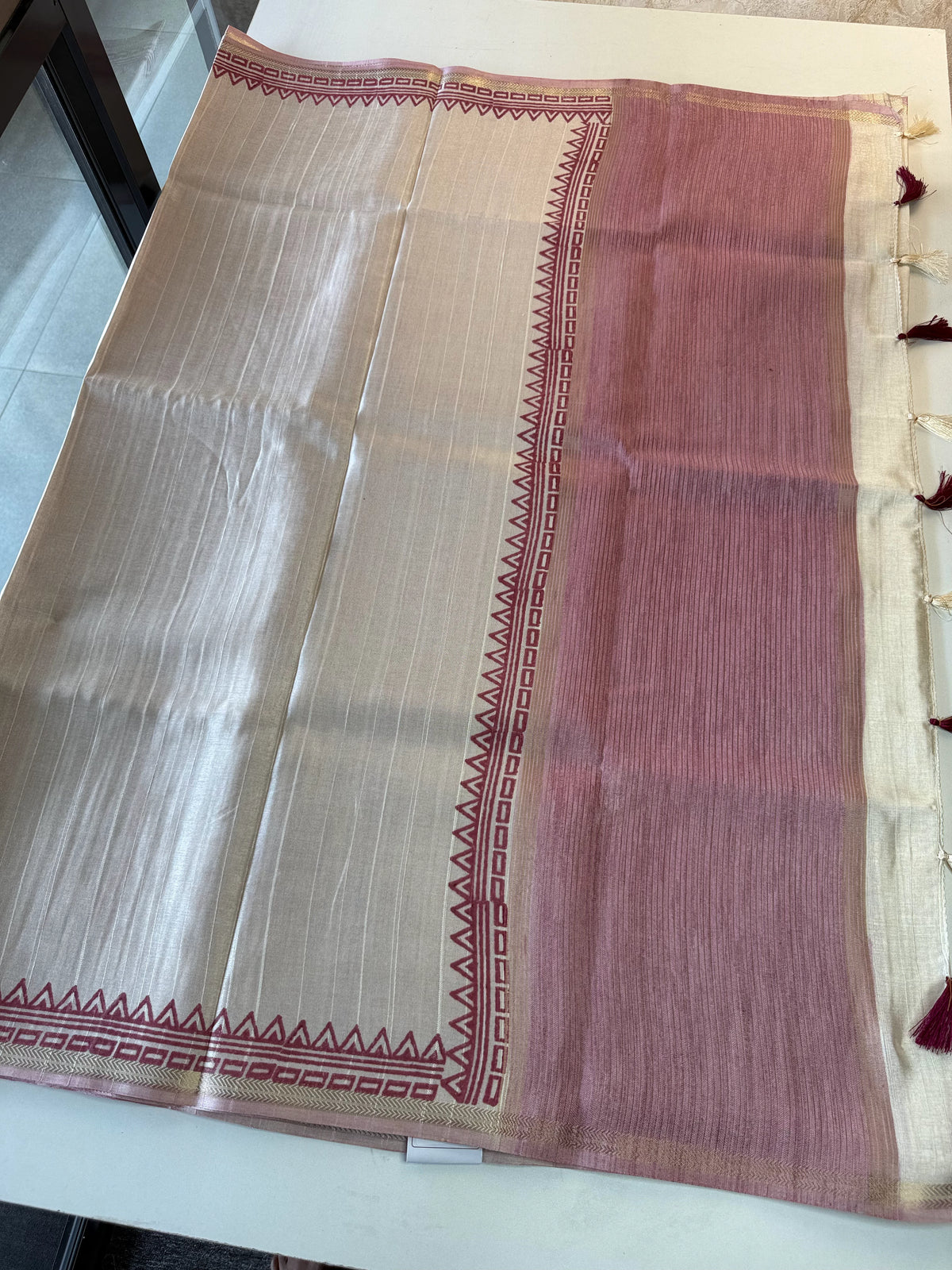 Semi Tussar Saree/ MFBP