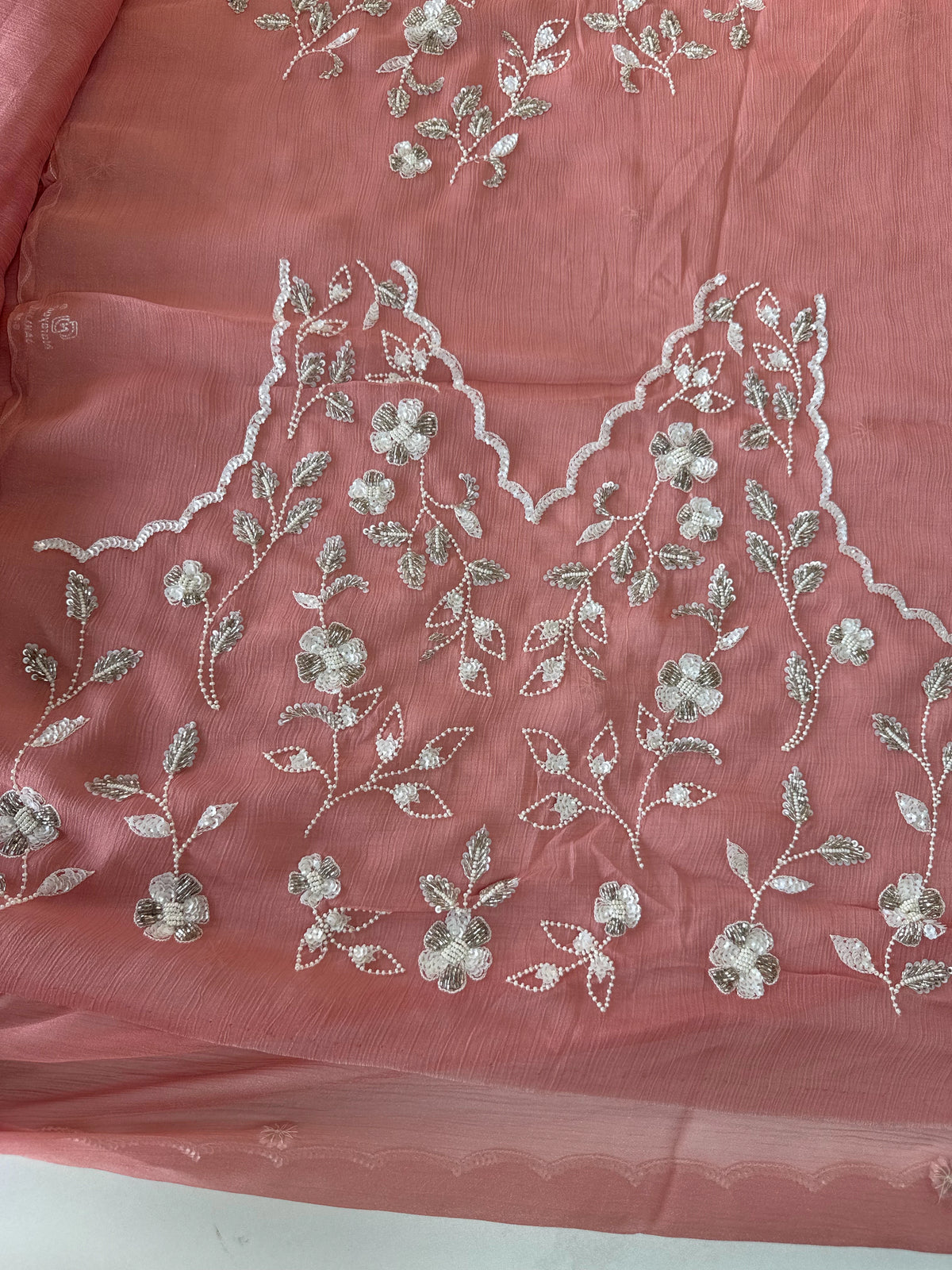 Chiffon Saree with Handowrk /Bj3140