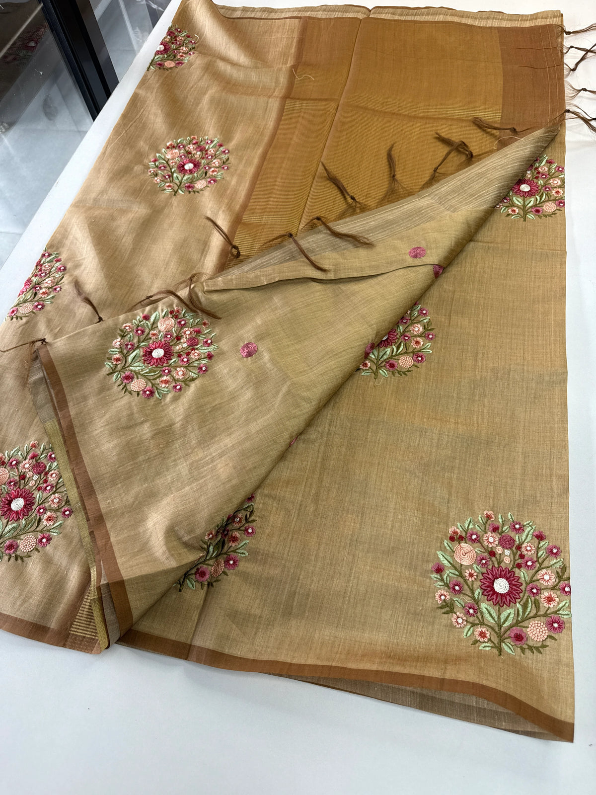 Chanderi blended saree/ KK35